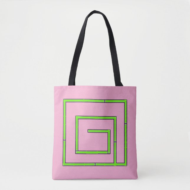 Green Geo Pink   Tote Bag (Front)
