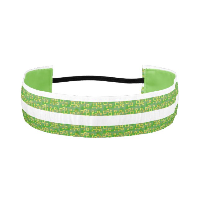 Green Geometric  Athletic Headband (Front)
