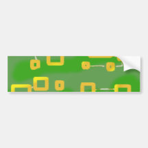 Green Geometric Bumper Sticker