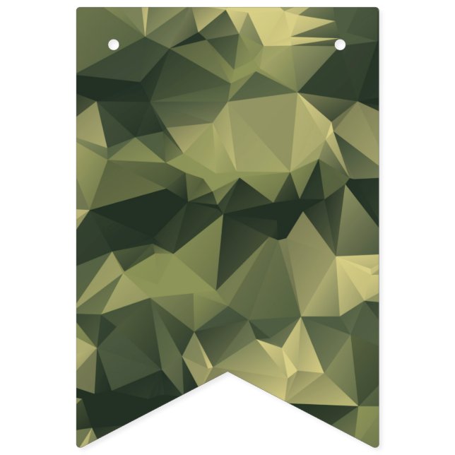 Green Geometric Camouflage. Camo your Bunting Flags (First Flag)