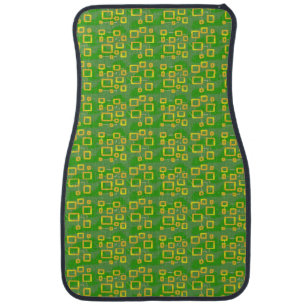 Green Geometric Car Floor Mat