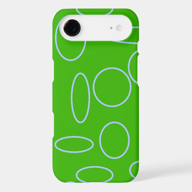 Green Geometric Circles Case-Mate iPhone Case (Back)