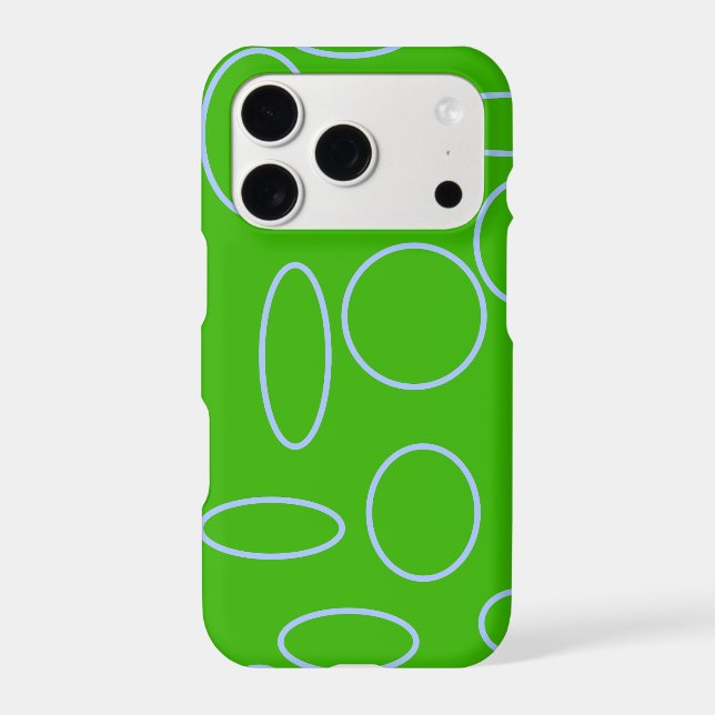 Green Geometric Circles Case-Mate iPhone Case (Back)