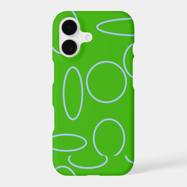 Green Geometric Circles Case-Mate iPhone Case (Back)