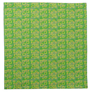 Green Geometric Cloth Napkin