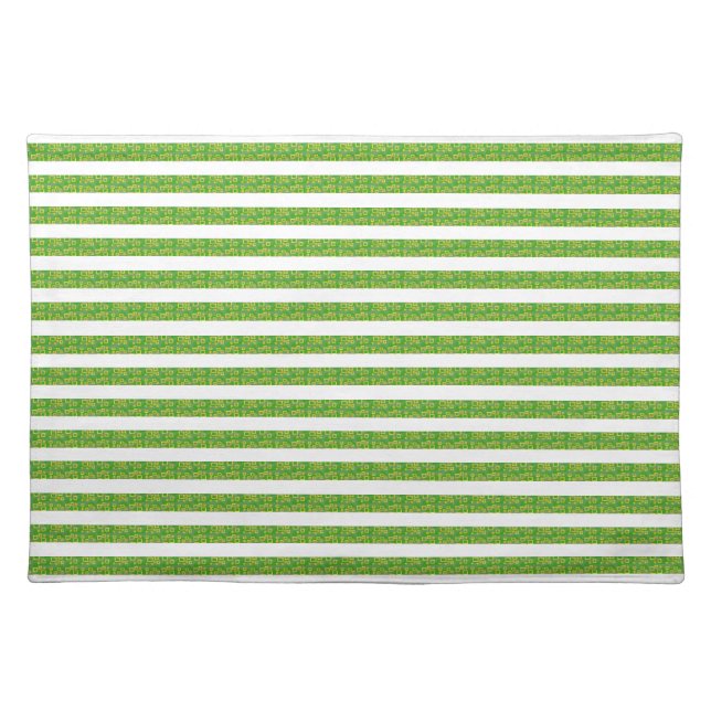 Green Geometric  Cloth Placemat (Front)