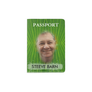 Green Geometric Design - Photo, Passport Holder
