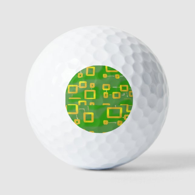 Green Geometric Golf Balls (Front)