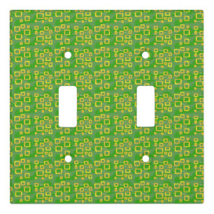 Green Geometric Light Switch Cover