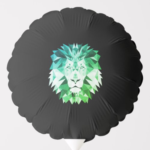 Green Geometric Lion Balloon