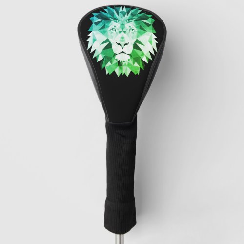 Green Geometric Lion Golf Head Cover