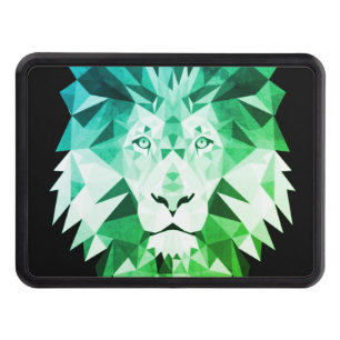 Green Geometric Lion Hitch Cover