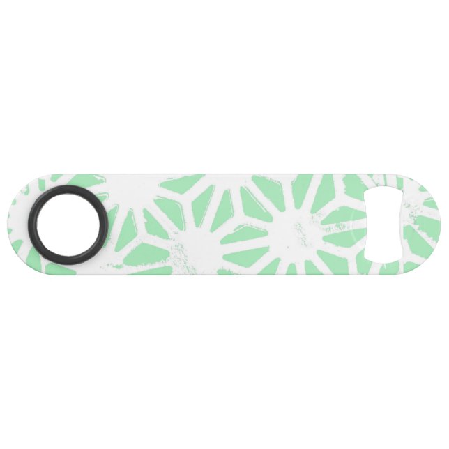Green geometric pattern bar key (Front (Horizontal))