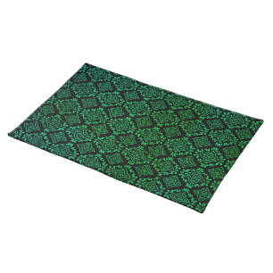 Green Geometric Pattern / Indian Print Cloth Placemat