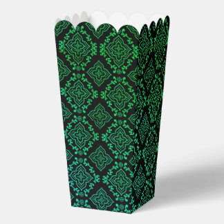 Green Geometric Pattern / Indian Print Favor Boxes