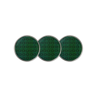 Green Geometric Pattern / Indian Print Golf Ball Marker