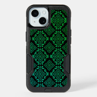 Green Geometric Pattern / Indian Print iPhone 15 Case