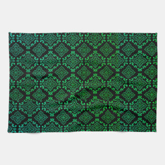 Green Geometric Pattern / Indian Print Kitchen Towel