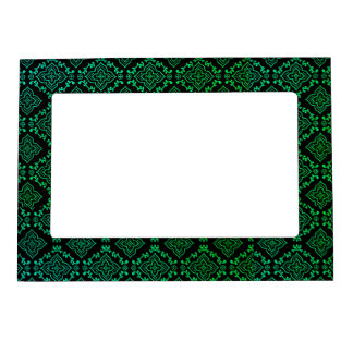 Green Geometric Pattern / Indian Print Magnetic Frame