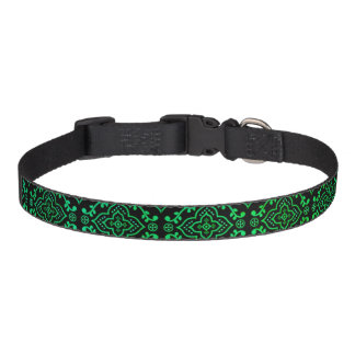 Green Geometric Pattern / Indian Print Pet Collar