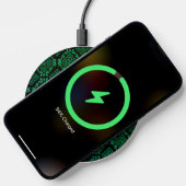 Green Geometric Pattern / Indian Print Wireless Charger (Phone)