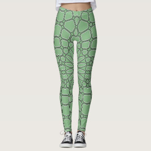 Green geometric pattern "Ratti_Creative_Arts" Leggings