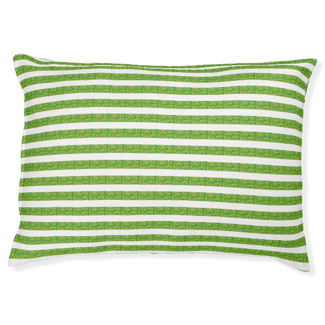 Green Geometric  Pet Bed (Front)