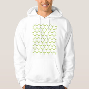 Green Geometric Scales Pattern Hoodie