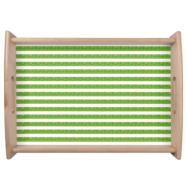 Green Geometric  Serving Tray (Front)