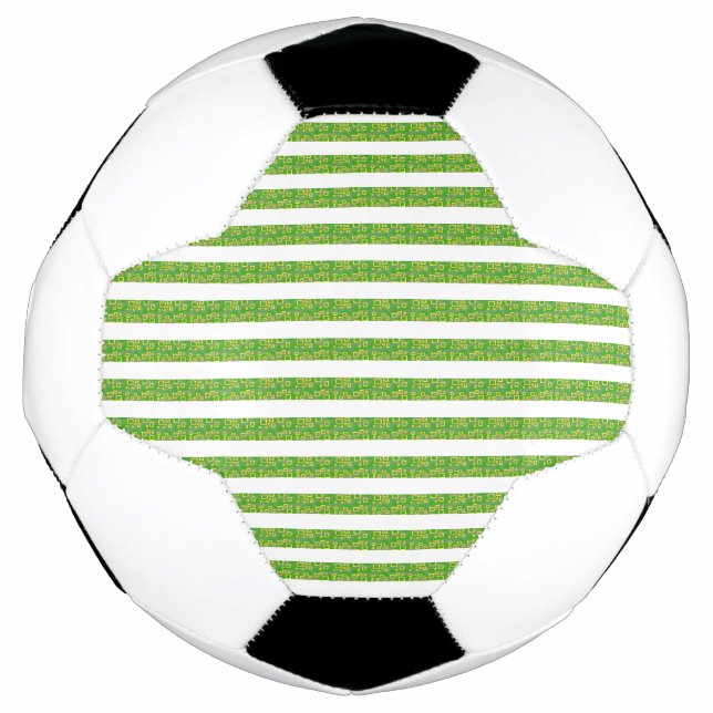 Green Geometric  Soccer Ball (Front)