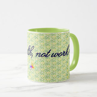 Green Geometric Tax Wealth, Statement Mug