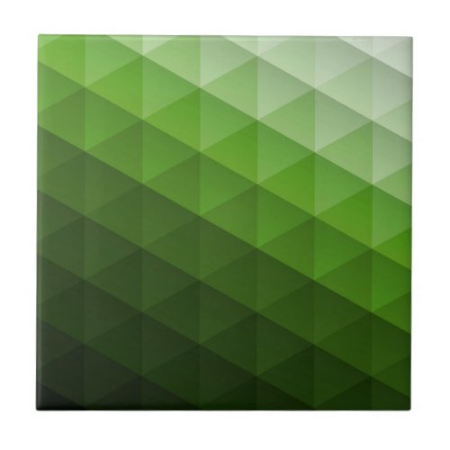 Green Geometric Trangle Pattern Tile