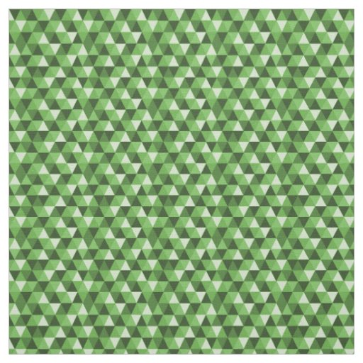 Green Geometric Triangles Pattern Fabric