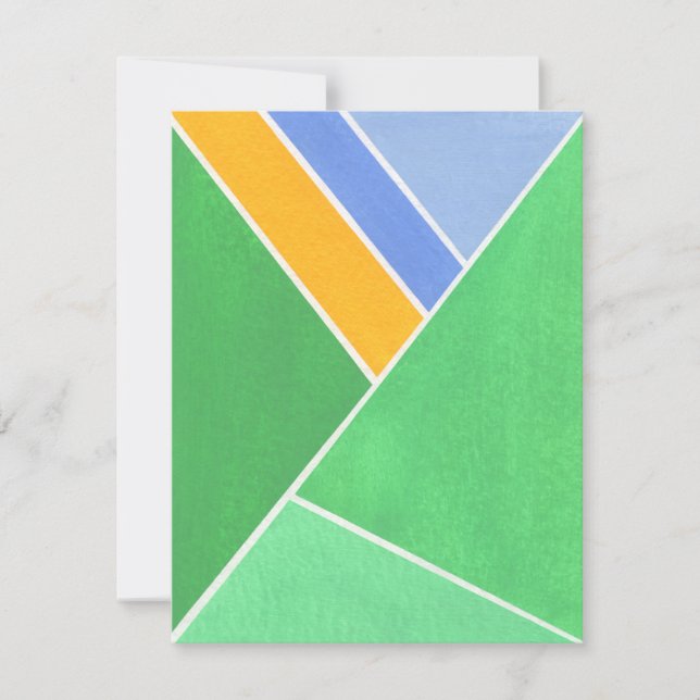 Green Geometry Note Card (Front)