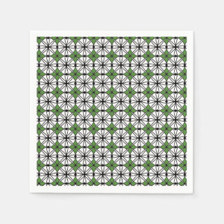 Green Geometry Pattern Napkins