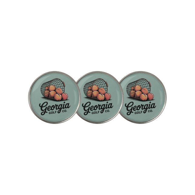 Green Georgia Golf Co Range Bucket  Ball Marker (3 Up)