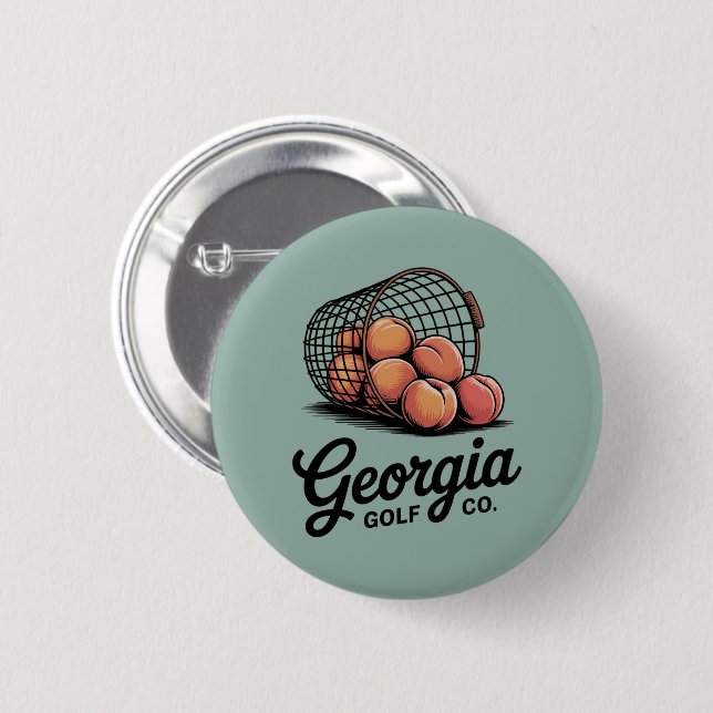 Green Georgia Golf Co Range Bucket  Button (Front & Back)