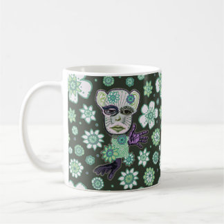Green Giant Drollery Floral by Natalie Schorr Coffee Mug