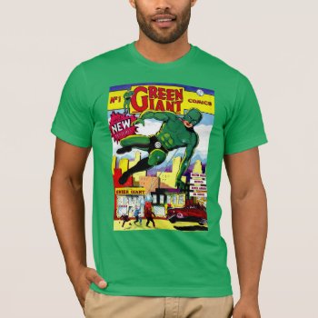 Green Giant Vintage Comics T-shirt by jahwil at Zazzle