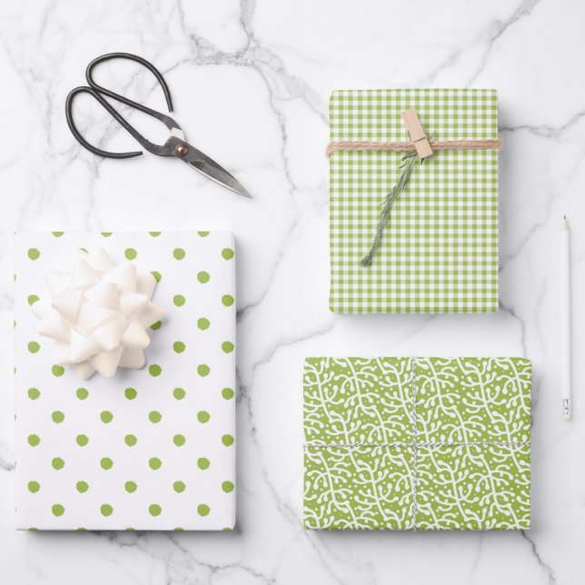 Green Gift Wrap Trio (Front)