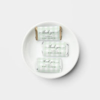 Green Gingham Baby Shower Hershey's Miniatures