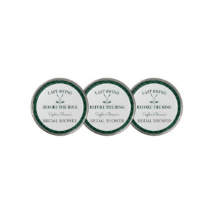 Green Gingham Bridal Shower Golf Ball Marker