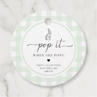 Green Gingham Bunny Rabbit Pop It When She Pops
