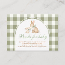 Green Gingham Bunny Spring Easter Baby Shower