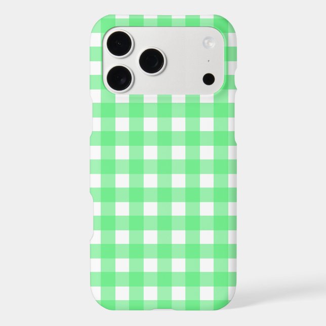 Green gingham Case-Mate iPhone case (Back)