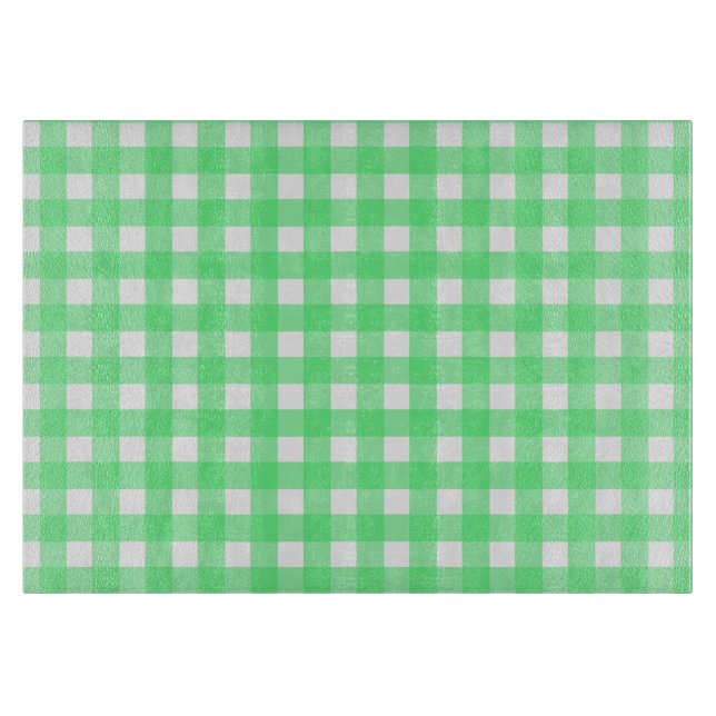 Green gingham cutting board (Front)