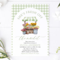 Green Gingham Fresh Off The Market Bridal Shower