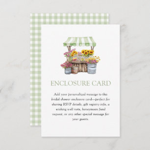 Green Gingham Fresh Off The Market Enclosure Card