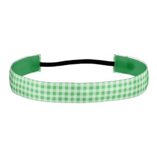 Green Gingham Headband