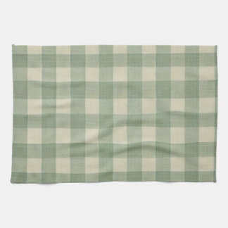 Green Gingham kitchen towel